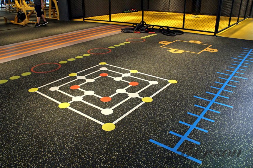 Professional gym flooring installation