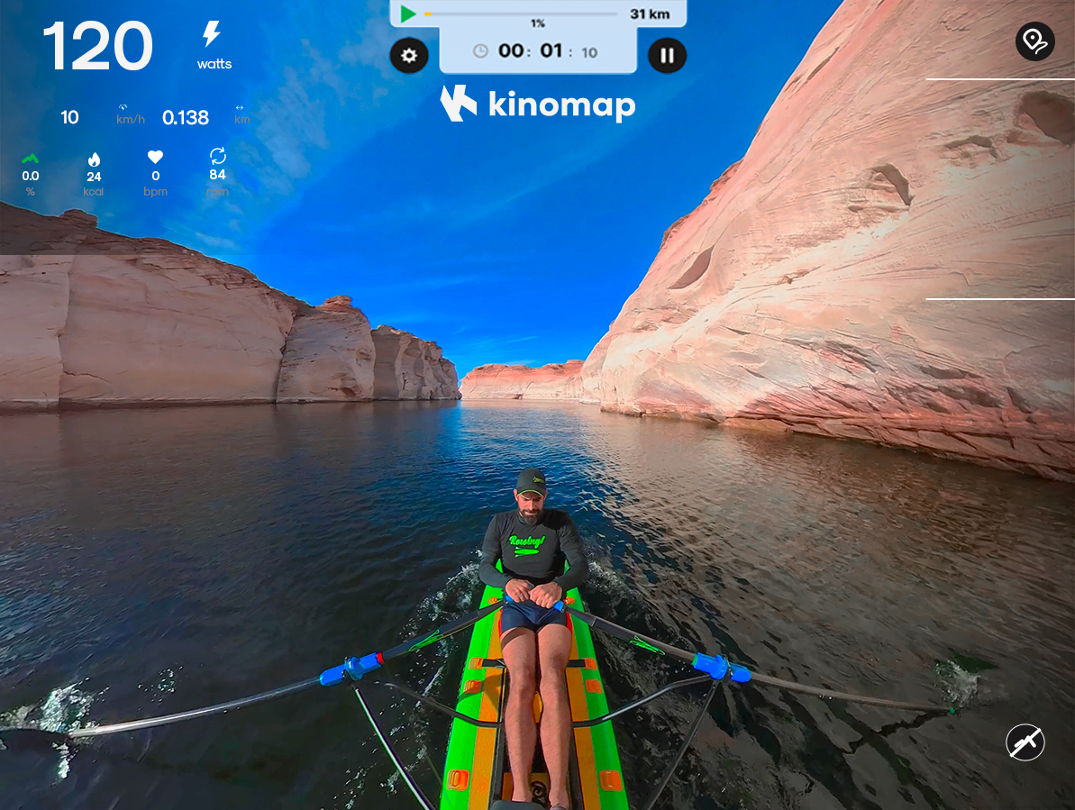 Kinomap Tablet Interface